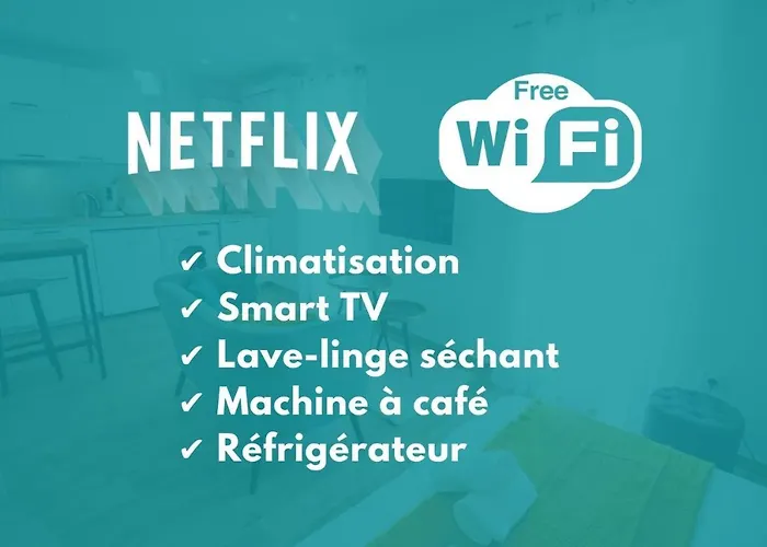 Joli Climatise 'alma 4' - Coeur De - Wifi Fibre - Netflix *